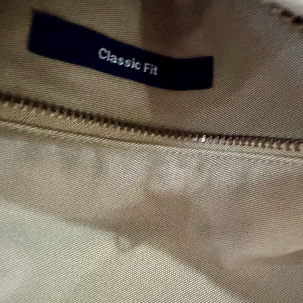 Men’s Roundtree & Yorke Khaki Dress Pants 38x34 Pleated Cuffed - Picture 5 of 8